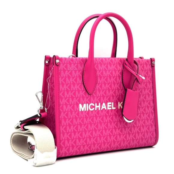 Michael Kors Mirella Small Signature Logo Crossbody Bag Dragonfruit - Picture 1 of 10